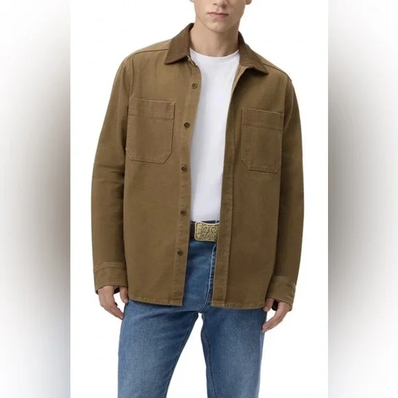 Frye Men's Brown Denim Barn Jacket - Picture 2 of 9